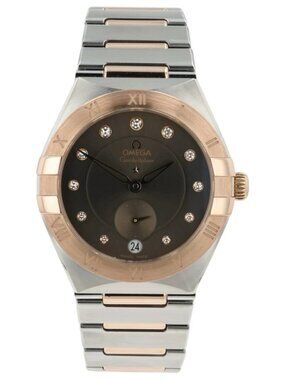 Omega Constellation Brown Dial Rose Gold & Steel 34mm Watch